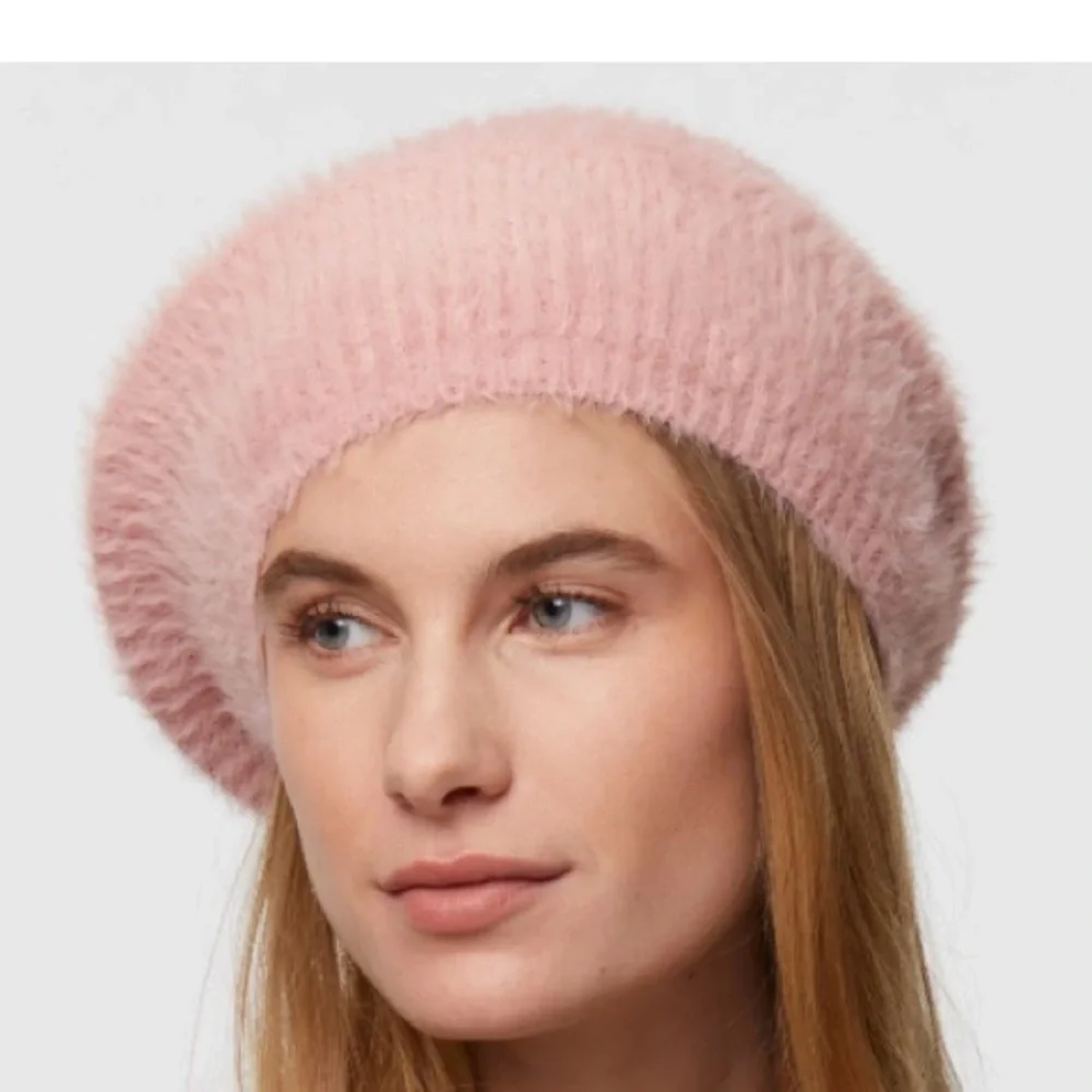 Lele SADOUGHI Angora dusty rose beret new without tags